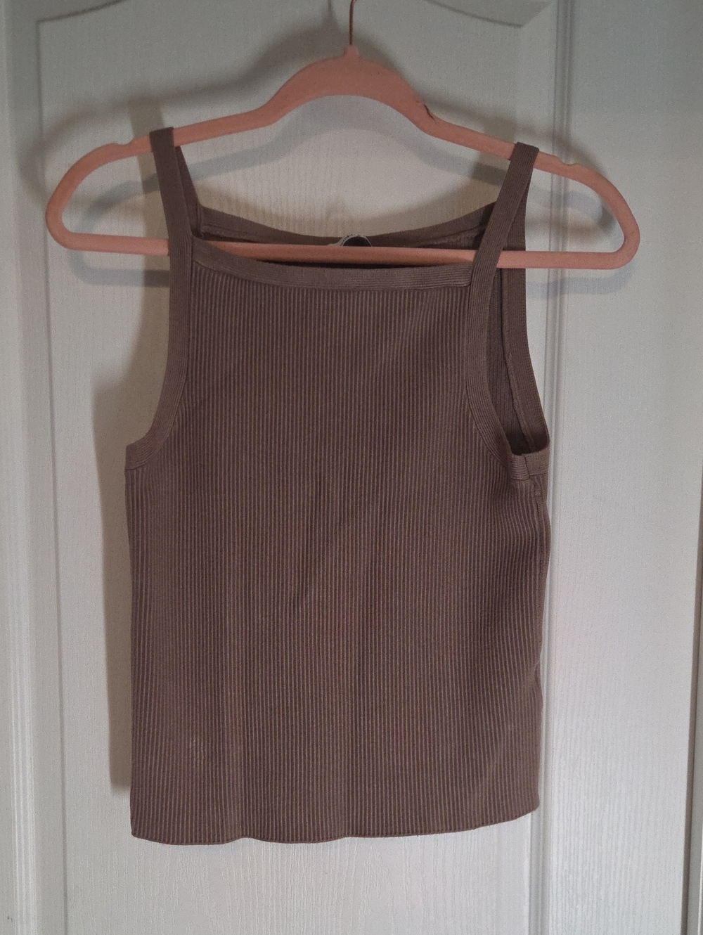 Abercrombie & Fitch Ribbed Tank Top - Brown Taupe